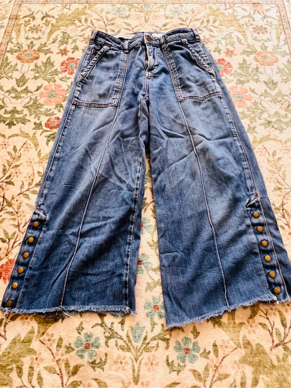 Anthropologie Pilcro Wide Leg Crop Jeans 26 Petite